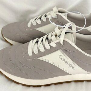 Calvin Klein Women's Koccallena-R Shoes Sneakers Lace-Up Gray White Size 11 M